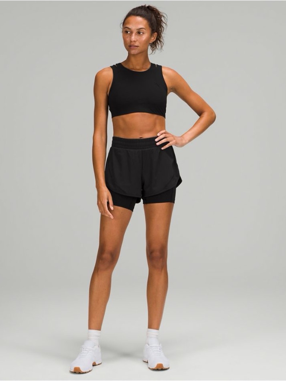 Lululemon Women's Black Layered Running Shorts